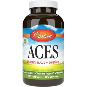 Carlson - ACES, Vitamins A, C, E + Selenium, Cellular Health & Immune Support, Antioxidant, 200 Softgels in Saudi Arabia