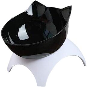 Cat Elevated Bowl with Raised Stand, 15 Degree Tilted Design Neck Guard Stand Raised Pet Food Water Feeder Bowl for Cats or Small Dogs