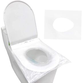 50 قطعة من غطاء المرحاض المحمول للمرأة الحامل للسفر والفندق غطاء المرحاض الصحي المنزلي تغليف فردي للمرحاض in Kuwait