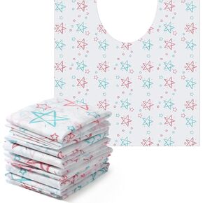 Woanger 50 Pcs Disposable Toilet Commode Mat Deodorizing Toilet Mats Waterproof Bathroom U Shaped Mat for Kid Potty Training Incontinence (Stars) in Saudi Arabia