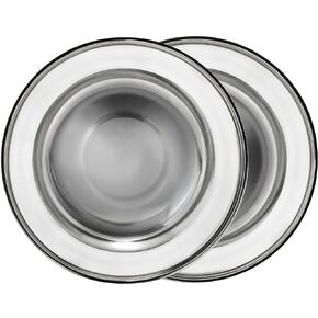 OFXDD 7.87 Inch Stainless Steel Plate - Camping Plate for Outdoor, Hiking, Picnic, BBQ - Hiking Plate Reusable and Dishwasher Safe 2 Pcs in Saudi Arabia