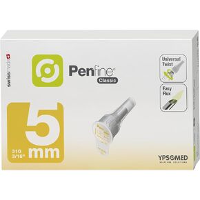 Penfine Classic Pen Needle - 31G x 5mm, 100ct, Swiss Made, Universal Fit in Saudi Arabia
