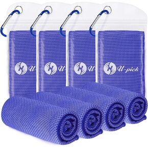 4 عبوات من مناشف التبريد من يو بيك (40 بوصة × 12 بوصة) للرقبة والرأس، منشفة باردة من الألياف الدقيقة، منشفة باردة ناعمة قابلة للتنفس لليوجا والرياضة وصالة الألعاب الرياضية والتمرين والتخييم واللياقة البدنية والجري والتمرين والمزيد باللون الأسود in Kuwait