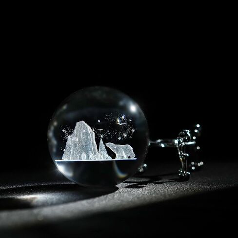 HDCRYSTALGIFTS 60 مم كرة زخرفية كريستالية ثلاثية الأبعاد محفورة بالليزر كريستال أسد تمثال فن كريستال زجاج المجال النقش لتزيين المنزل عيد ميلاد، هدايا زينة الأسد in Kuwait