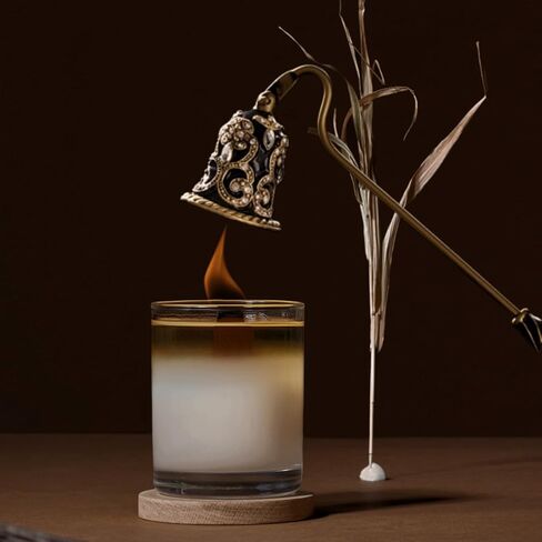 Candle Snuffer, Elegant Candle Extinguisher Candlesnuffer with Long Handle, Candle Stopper for Putting Out Candle Flame Safely, Candle Accessories Gift (Green) in Kuwait