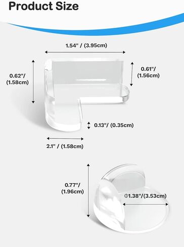حماية الطفل من لانبارد، 24 قطعة من واقيات زوايا الأطفال، واقيات زوايا الطاولة للطفل، واقيات زوايا للأثاث، ناعمة وغير سامة، شفافة وشفافة، على شكل O*12 وعلى شكل L*12 in Kuwait