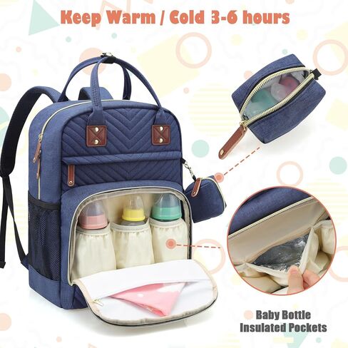 Tuwubi Diaper Bag Backpack, Baby Essentials Travel Tote Bag | Multi function Water-Resistant Backpacks, Travel Essentials with Stroller Straps & Pacifier Case(Grey) in Saudi Arabia