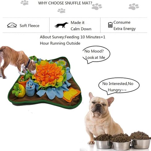 Alibuy Dogs Snuffle Mat ماتس تغذية الحيوانات الأليفة، وسادة استنشاق الجراء، ألعاب ألغاز تفاعلية للقطط والكلاب لسلالات متعددة تشجع مهارات البحث عن الطعام الطبيعية والتدريب والتخلص من التوتر (برتقالي) in Kuwait