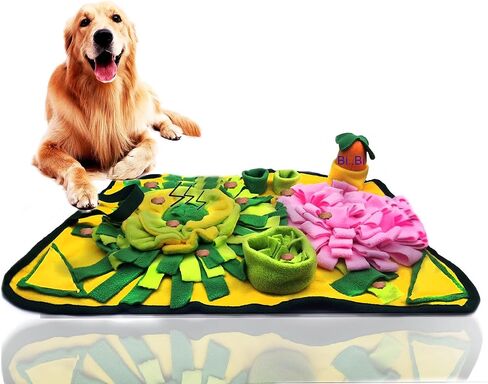 Alibuy Dogs Snuffle Mat ماتس تغذية الحيوانات الأليفة، وسادة استنشاق الجراء، ألعاب ألغاز تفاعلية للقطط والكلاب لسلالات متعددة تشجع مهارات البحث عن الطعام الطبيعية والتدريب والتخلص من التوتر (برتقالي) in Kuwait