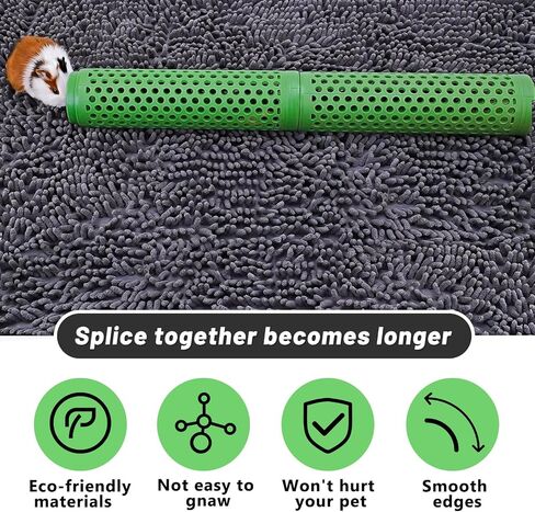 UNIFAMLIY 2Pcs Pet Tunnel, Plastic Rat Tunnel Toys for Cage, Green Guinea Pig Tunnel for Puzzle Exercising Hiding Training Climbing, Guinea Pig Hideout, Rat Tunnels and Tubes for Cage in Saudi Arabia