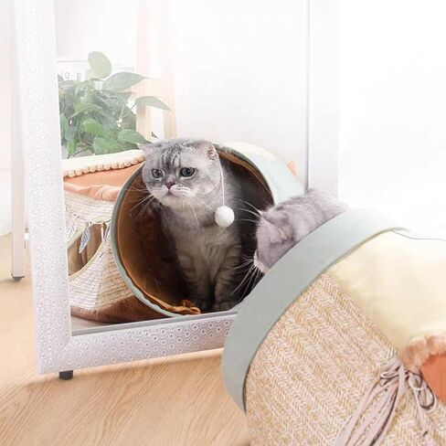 Hamiledyi Cat Tunnel for Indoor Cats,Cat Tube with 3 Openings,Detachable Foldable Washable Cat Sleeping Bed Interactive Exploration Toys for Kitten Bunny Puppy and Small Animals in Kuwait