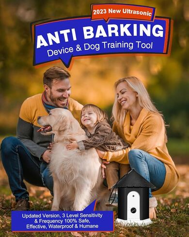 جهاز مضاد للنباح، أجهزة مراقبة للكلاب بطول 50 قدمًا مع 3 مستويات قابلة للتعديل، أداة تدريب على سلوك الحيوانات الأليفة لمنع النباح بالموجات فوق الصوتية للكلاب تقريبًا، صندوق النباح لكاتم صوت الكلاب للجيران في الهواء الطلق in Kuwait