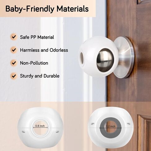 Door Knob Safety Cover for Kids (4 Pack) New Shape & Structure Design Child Door Knob Covers Prevent Children from Opening Doors Baby Safety Door Knob Locks Fit Most Knobs in Saudi Arabia