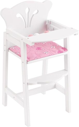 KidKraft Lil' Doll Wooden High Chair, Furniture for 18-Inch Dolls, with Fabric Seat Pad in Saudi Arabia