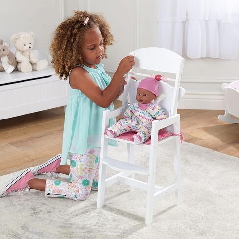 KidKraft Lil' Doll Wooden High Chair, Furniture for 18-Inch Dolls, with Fabric Seat Pad in Saudi Arabia