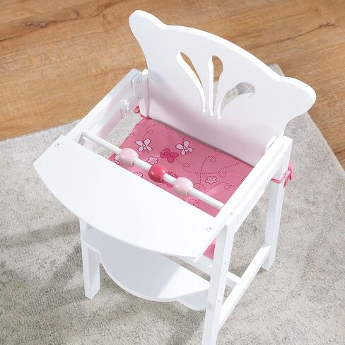 KidKraft Lil' Doll Wooden High Chair, Furniture for 18-Inch Dolls, with Fabric Seat Pad in Saudi Arabia