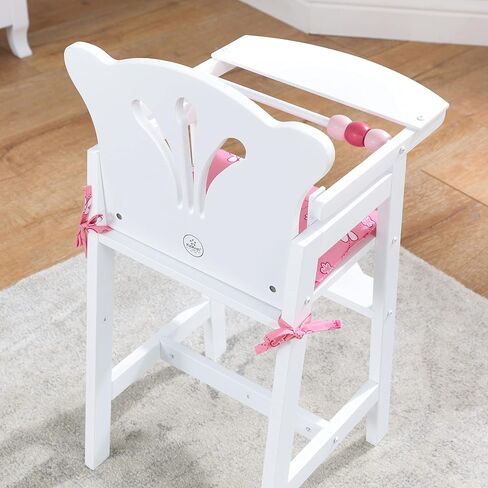 KidKraft Lil' Doll Wooden High Chair, Furniture for 18-Inch Dolls, with Fabric Seat Pad in Saudi Arabia