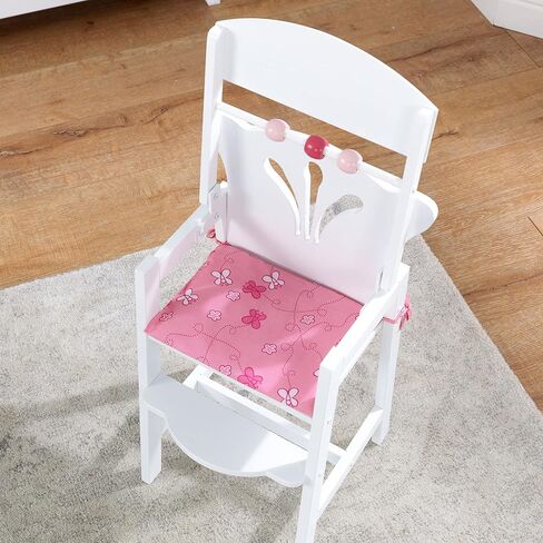 KidKraft Lil' Doll Wooden High Chair, Furniture for 18-Inch Dolls, with Fabric Seat Pad in Saudi Arabia