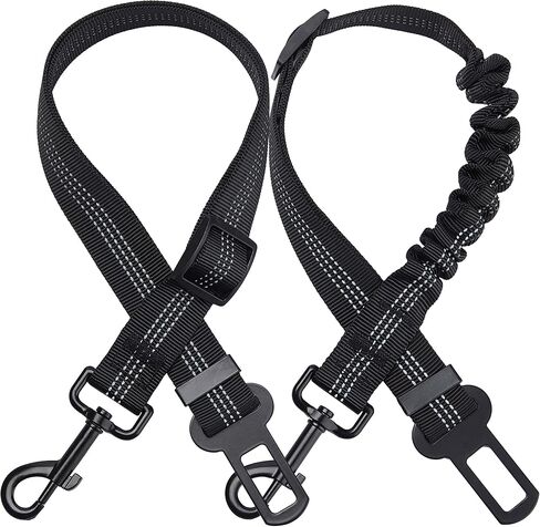 Dog Seat Belt, 2-Piece Set Retractable Dog Car Seatbelts, Adjustable Pet Harnesses for Dogs in Kuwait