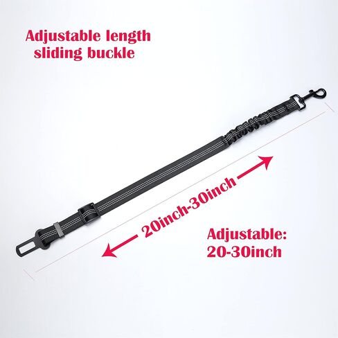 Dog Seat Belt, 2-Piece Set Retractable Dog Car Seatbelts, Adjustable Pet Harnesses for Dogs in Kuwait