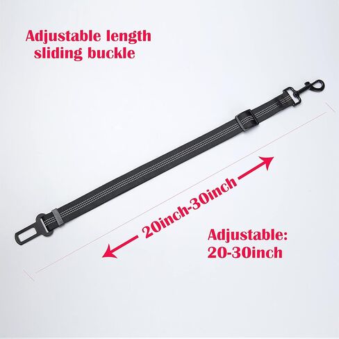 Dog Seat Belt, 2-Piece Set Retractable Dog Car Seatbelts, Adjustable Pet Harnesses for Dogs in Kuwait