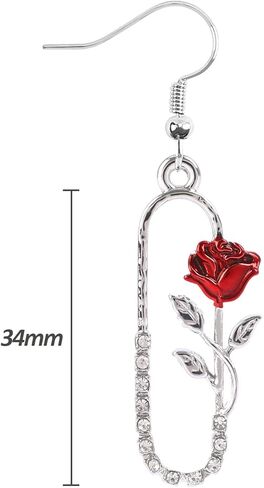 Fianco أقراط زهرة الورد، أقراط البومة، أقراط الحرف الأولي A، أقراط فراشة خرافية للنساء هدية مجوهرات in Kuwait