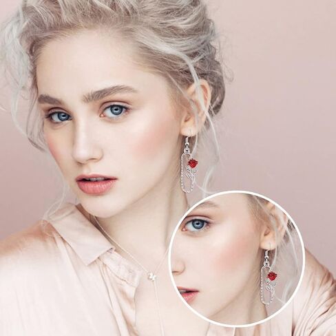 Fianco أقراط زهرة الورد، أقراط البومة، أقراط الحرف الأولي A، أقراط فراشة خرافية للنساء هدية مجوهرات in Kuwait