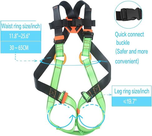 Heejo Kids Body, Youth Safety rappelling Climbing Belts for Outdoor Expanding Training 7-13 Years… in Kuwait