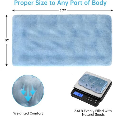 وسادة تسخين بالميكروويف من كوزي لايف لتخفيف آلام الرقبة والأكتاف، وسادات حرارية رطبة قابلة للاستخدام في الميكروويف للتشنجات وآلام العضلات والمفاصل وآلام الظهر، لفافة رقبة ساخنة بالميكروويف للضغط الدافئ والبارد in Kuwait