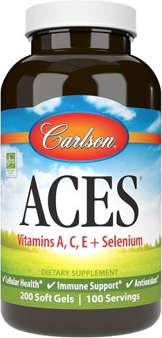 Carlson - ACES, Vitamins A, C, E + Selenium, Cellular Health & Immune Support, Antioxidant, 200 Softgels in Saudi Arabia