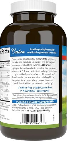 Carlson - ACES, Vitamins A, C, E + Selenium, Cellular Health & Immune Support, Antioxidant, 200 Softgels in Saudi Arabia