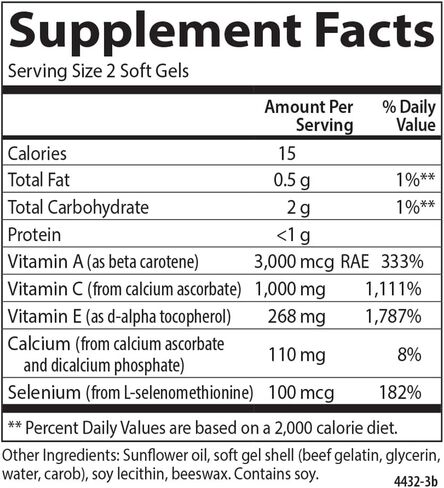 Carlson - ACES, Vitamins A, C, E + Selenium, Cellular Health & Immune Support, Antioxidant, 200 Softgels in Saudi Arabia