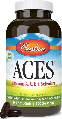 Carlson - ACES, Vitamins A, C, E + Selenium, Cellular Health & Immune Support, Antioxidant, 200 Softgels in Saudi Arabia