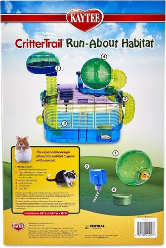 Kaytee CritterTrail Run-About Habitat للهامستر الأليفة والجربوع والفئران والحيوانات الصغيرة الأخرى in Saudi Arabia