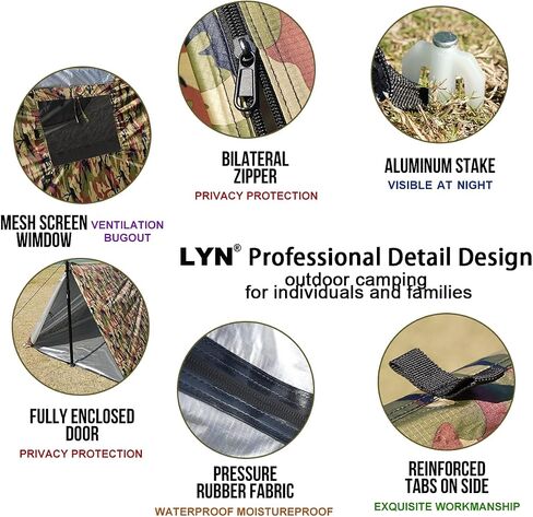 LYN Extra Large Zipper Reusable Survival Emergency Shelter Tent,Thermal Waterproof Fireproof Lightweight Bugout, with Paracord✚Stake for Camping,First Aid,Hiking&Bushcraft in Saudi Arabia