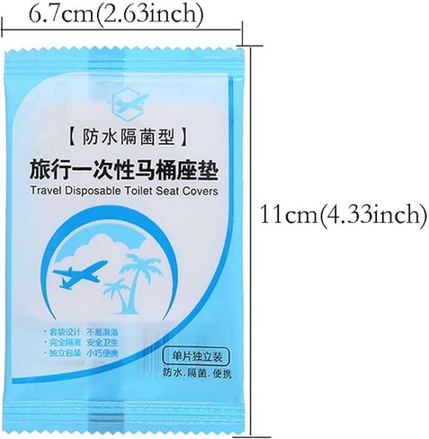 50 قطعة من غطاء المرحاض المحمول للمرأة الحامل للسفر والفندق غطاء المرحاض الصحي المنزلي تغليف فردي للمرحاض in Kuwait