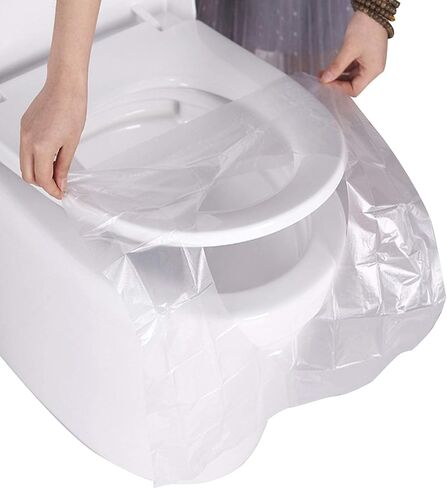 50 قطعة من غطاء المرحاض المحمول للمرأة الحامل للسفر والفندق غطاء المرحاض الصحي المنزلي تغليف فردي للمرحاض in Kuwait