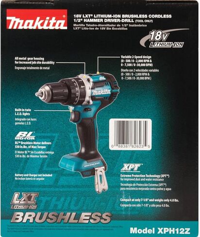 Makita XPH12Z 18V LXT Lithium-Ion Brushless Cordless 1/2 inches Hammer Driver-Drill (Renewed) in Saudi Arabia