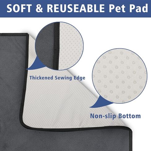 Magacyo Washable Dog Pee Pads - Reusable Puppy Pads - 72" x 72" Waterproof Dog Mat - Pee Pad for Dogs Extra Large - Whelping Mat for Training, Playpen, Crate, Floor, Bed, Sofa in Kuwait
