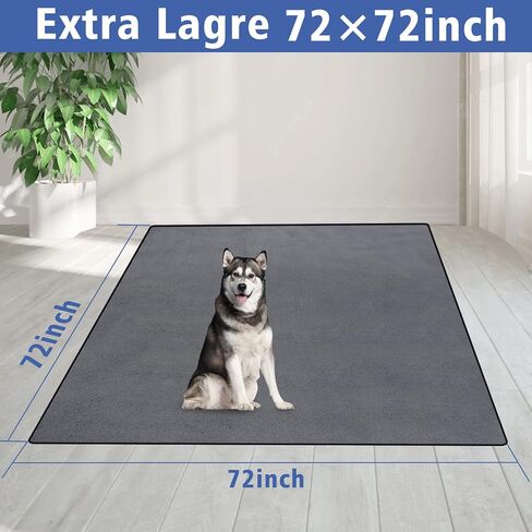 Magacyo Washable Dog Pee Pads - Reusable Puppy Pads - 72" x 72" Waterproof Dog Mat - Pee Pad for Dogs Extra Large - Whelping Mat for Training, Playpen, Crate, Floor, Bed, Sofa in Kuwait