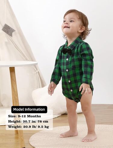 A&J DESIGN Infant Baby Boys Dress Shirt Bodysuit Gentleman Formal Wedding Long Sleeve Rompers in Saudi Arabia