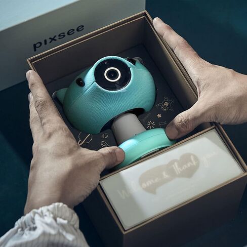 Pixsee Smart Video Baby Monitor, Full HD Camera and Audio with Night Vision, Cry Detection, Temperature Humidity Sensors, 2 Way Talk, Encrypted Wireless WiFi for Phone App, Supports Alexa in Saudi Arabia