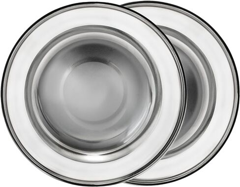 OFXDD 7.87 Inch Stainless Steel Plate - Camping Plate for Outdoor, Hiking, Picnic, BBQ - Hiking Plate Reusable and Dishwasher Safe 2 Pcs in Saudi Arabia