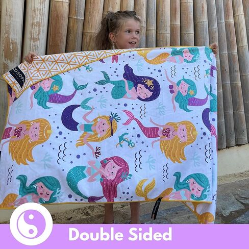 Microfiber Kids Toddler Beach Towel, Quick Dry, Sand Free, 60x30 | Pool towel, ultra-soft, girls and boys, travel pouch, camping travel vacation, toallas playas in Saudi Arabia