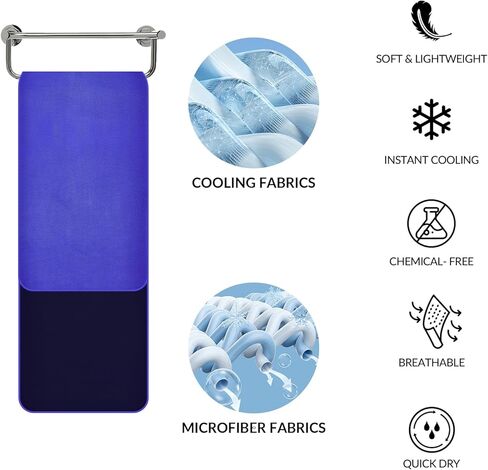 4 عبوات من مناشف التبريد من يو بيك (40 بوصة × 12 بوصة) للرقبة والرأس، منشفة باردة من الألياف الدقيقة، منشفة باردة ناعمة قابلة للتنفس لليوجا والرياضة وصالة الألعاب الرياضية والتمرين والتخييم واللياقة البدنية والجري والتمرين والمزيد باللون الأسود in Kuwait