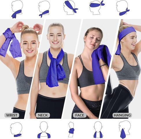 4 عبوات من مناشف التبريد من يو بيك (40 بوصة × 12 بوصة) للرقبة والرأس، منشفة باردة من الألياف الدقيقة، منشفة باردة ناعمة قابلة للتنفس لليوجا والرياضة وصالة الألعاب الرياضية والتمرين والتخييم واللياقة البدنية والجري والتمرين والمزيد باللون الأسود in Kuwait