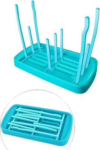 رف تجفيف زجاجات الاطفال موفر للمساحة قابل للطي، حامل مجفف زجاجات محمول للاكواب واجزاء المضخات والاكسسوارات، رائع للمنزل والسفر in Kuwait