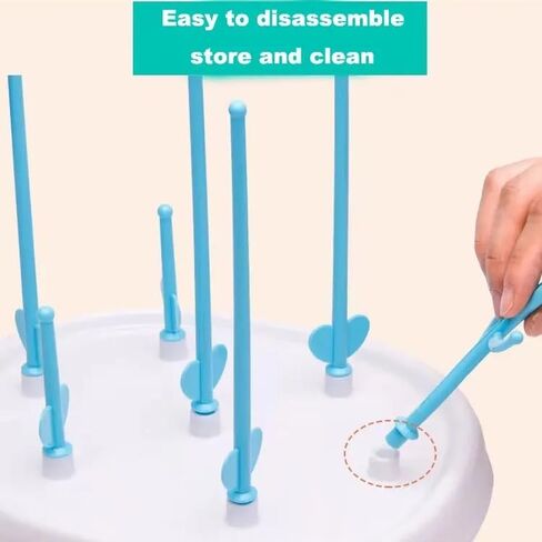Mandy BPA Free Baby Bottle Drying Rack: Bottle Drying Rack for Baby Bottles and Accessories | Bottle Dryer Rack for Convenient Baby Bottle Storage | Baby Feeding Essentials | Baby Travel Essential in Saudi Arabia