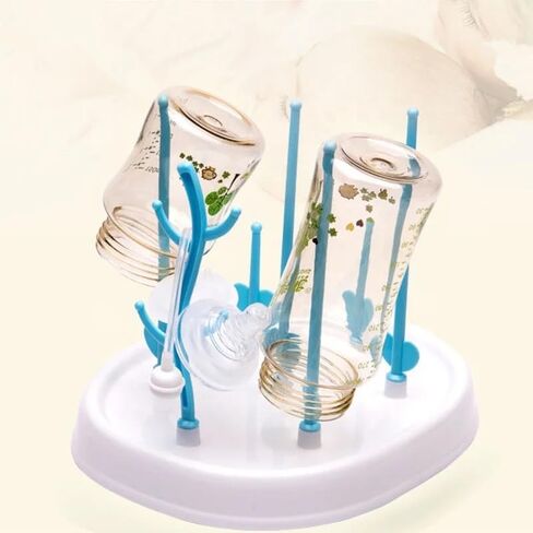 Mandy BPA Free Baby Bottle Drying Rack: Bottle Drying Rack for Baby Bottles and Accessories | Bottle Dryer Rack for Convenient Baby Bottle Storage | Baby Feeding Essentials | Baby Travel Essential in Saudi Arabia