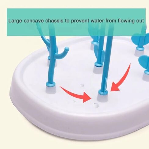 Mandy BPA Free Baby Bottle Drying Rack: Bottle Drying Rack for Baby Bottles and Accessories | Bottle Dryer Rack for Convenient Baby Bottle Storage | Baby Feeding Essentials | Baby Travel Essential in Saudi Arabia